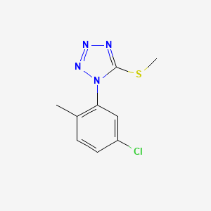 molecular formula C9H9ClN4S B13662345 1-(5-Chloro-2-methylphenyl)-5-(methylthio)-1H-tetrazole 