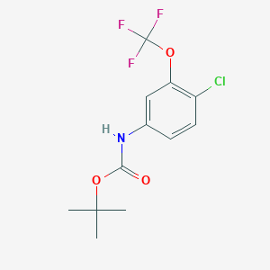 molecular formula C12H13ClF3NO3 B13662357 tert-Butyl (4-chloro-3-(trifluoromethoxy)phenyl)carbamate 