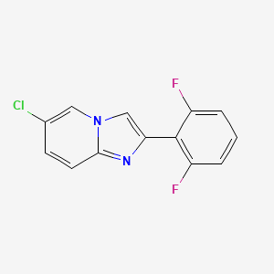 molecular formula C13H7ClF2N2 B13662360 6-Chloro-2-(2,6-difluorophenyl)imidazo[1,2-a]pyridine 