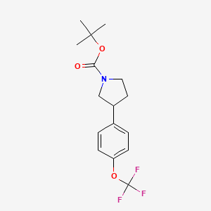molecular formula C16H20F3NO3 B13662379 1-Boc-3-[4-(trifluoromethoxy)phenyl]pyrrolidine 