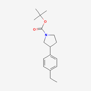 molecular formula C17H25NO2 B13662395 1-Boc-3-(4-ethylphenyl)pyrrolidine 