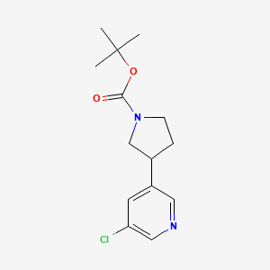 molecular formula C14H19ClN2O2 B13662406 3-(1-Boc-3-pyrrolidinyl)-5-chloropyridine 