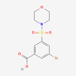 molecular formula C11H12BrNO5S B1366241 3-Bromo-5-morpholin-4-ylsulfonylbenzoic acid 