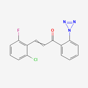 molecular formula C15H9ClFN3O B1366249 3-(2-chloro-6-fluorophenyl)-1-[2-(1H-triaziren-1-yl)phenyl]-2-propen-1-one 
