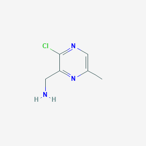 molecular formula C6H8ClN3 B13662494 (3-Chloro-6-methylpyrazin-2-yl)methanamine 
