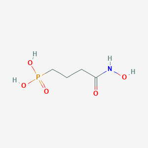 molecular formula C4H8NO5P-2 B136625 N-Hydroxy-4-phosphonobutanamide CAS No. 146086-80-8