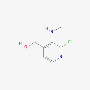 molecular formula C7H9ClN2O B13662510 (2-Chloro-3-(methylamino)pyridin-4-yl)methanol 