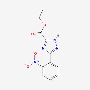 molecular formula C11H10N4O4 B13662516 Ethyl 5-(2-Nitrophenyl)-1H-1,2,4-triazole-3-carboxylate 