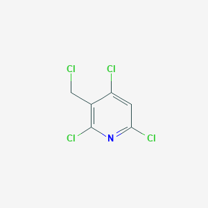 molecular formula C6H3Cl4N B13662522 2,4,6-Trichloro-3-(chloromethyl)pyridine 