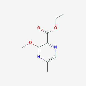 molecular formula C9H12N2O3 B13662526 Ethyl 3-methoxy-5-methylpyrazine-2-carboxylate 