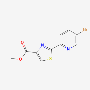 molecular formula C10H7BrN2O2S B13662543 Methyl 2-(5-Bromopyridin-2-yl)thiazole-4-carboxylate 
