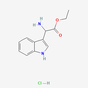 molecular formula C12H15ClN2O2 B13662578 Ethyl (S)-2-Amino-2-(3-indolyl)acetate Hydrochloride 