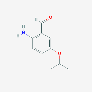 molecular formula C10H13NO2 B13662602 2-Amino-5-isopropoxybenzaldehyde 