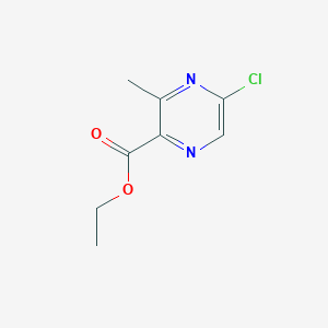 molecular formula C8H9ClN2O2 B13662610 Ethyl 5-chloro-3-methylpyrazine-2-carboxylate 
