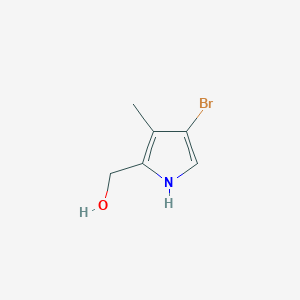 molecular formula C6H8BrNO B13662617 (4-Bromo-3-methyl-1H-pyrrol-2-yl)methanol 
