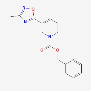 molecular formula C16H17N3O3 B13662630 Benzyl 3-(3-methyl-1,2,4-oxadiazol-5-yl)-5,6-dihydropyridine-1(2H)-carboxylate 