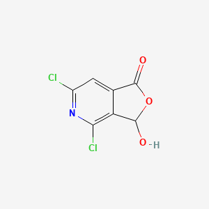 molecular formula C7H3Cl2NO3 B13662665 4,6-Dichloro-3-hydroxyfuro[3,4-c]pyridin-1(3H)-one 