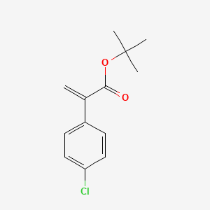 molecular formula C13H15ClO2 B13662683 tert-Butyl 2-(4-chlorophenyl)acrylate 