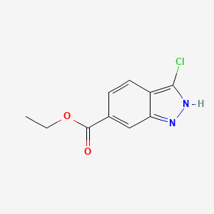 molecular formula C10H9ClN2O2 B13662691 Ethyl 3-chloro-1H-indazole-6-carboxylate 