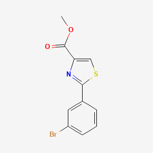 molecular formula C11H8BrNO2S B13662705 Methyl 2-(3-bromophenyl)thiazole-4-carboxylate 