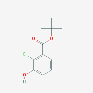 molecular formula C11H13ClO3 B13662716 tert-Butyl 2-chloro-3-hydroxybenzoate 