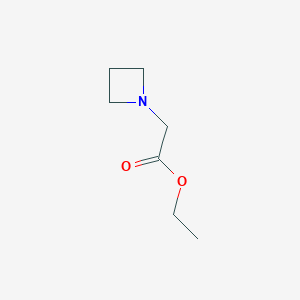 molecular formula C7H13NO2 B13662741 Ethyl 2-(azetidin-1-yl)acetate 
