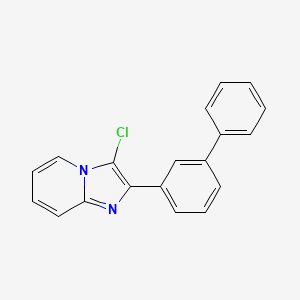 molecular formula C19H13ClN2 B13662775 2-([1,1'-Biphenyl]-3-yl)-3-chloroimidazo[1,2-a]pyridine 