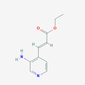 molecular formula C10H12N2O2 B13662800 Ethyl (E)-3-(3-aminopyridin-4-yl)acrylate 