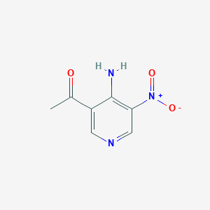 molecular formula C7H7N3O3 B13662807 1-(4-Amino-5-nitropyridin-3-yl)ethanone 