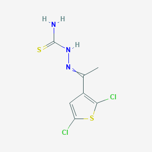 molecular formula C7H7Cl2N3S2 B1366281 2-[1-(2,5-Dichloro-3-thienyl)ethylidene]-1-hydrazinecarbothioamide 