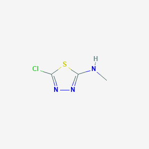 molecular formula C3H4ClN3S B13662820 5-chloro-N-methyl-1,3,4-thiadiazol-2-amine 