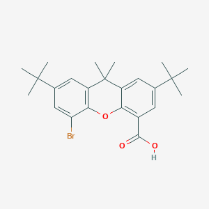 molecular formula C24H29BrO3 B13662828 5-Bromo-2,7-di-tert-butyl-9,9-dimethyl-9H-xanthene-4-carboxylic Acid 