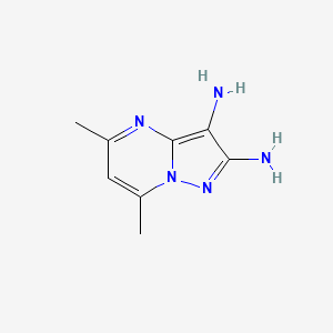 molecular formula C8H11N5 B1366286 5,7-二甲基吡唑并[1,5-a]嘧啶-2,3-二胺 CAS No. 200884-04-4