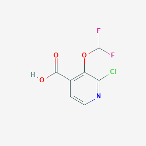 molecular formula C7H4ClF2NO3 B13662867 2-Chloro-3-(difluoromethoxy)isonicotinic acid 