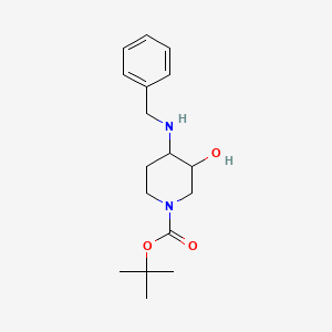 molecular formula C17H26N2O3 B13662882 tert-butyl (3R,4R)-4-(benzylamino)-3-hydroxypiperidine-1-carboxylate 