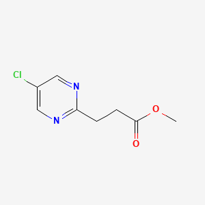 molecular formula C8H9ClN2O2 B13662894 Methyl 3-(5-chloropyrimidin-2-yl)propanoate 