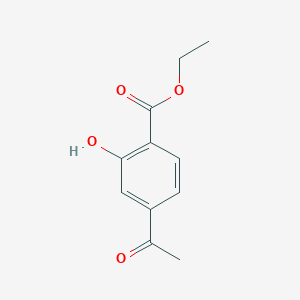 molecular formula C11H12O4 B13662897 Ethyl 4-acetyl-2-hydroxybenzoate 