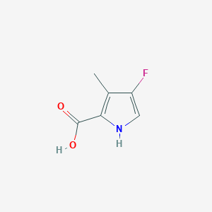 molecular formula C6H6FNO2 B13663026 4-Fluoro-3-methyl-1H-pyrrole-2-carboxylic acid 