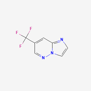 molecular formula C7H4F3N3 B13663030 7-(Trifluoromethyl)imidazo[1,2-b]pyridazine 