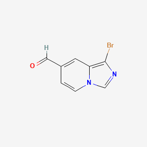 molecular formula C8H5BrN2O B13663047 1-Bromoimidazo[1,5-a]pyridine-7-carbaldehyde 
