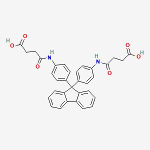 molecular formula C33H28N2O6 B1366305 4,4'-[9H-fluorene-9,9-diylbis(benzene-4,1-diylimino)]bis(4-oxobutanoic acid) 