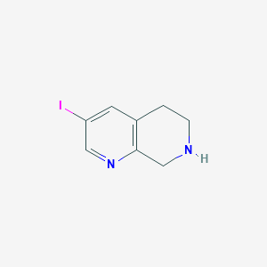 molecular formula C8H9IN2 B13663059 3-Iodo-5,6,7,8-tetrahydro-1,7-naphthyridine 