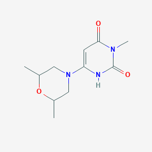 molecular formula C11H17N3O3 B1366309 6-(2,6-dimethylmorpholin-4-yl)-3-methyl-1H-pyrimidine-2,4-dione CAS No. 5194-04-7