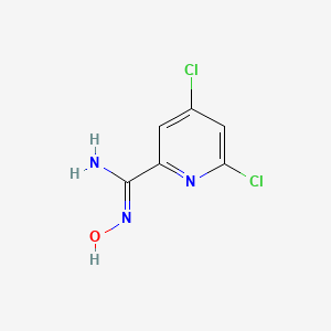 molecular formula C6H5Cl2N3O B13663090 4,6-Dichloro-N-hydroxypicolinimidamide 