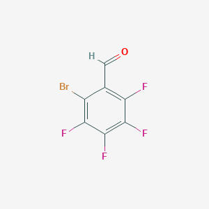 molecular formula C7HBrF4O B13663094 2-Bromo-3,4,5,6-tetrafluorobenzaldehyde 