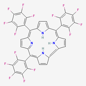 molecular formula C37H11F15N4 B1366311 5,10,15-Tris(pentafluorophenyl)corrole 