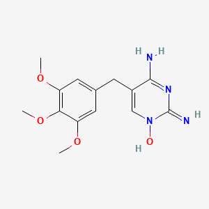 1-Hydroxy-2-imino-5-[(3,4,5-trimethoxyphenyl)methyl]pyrimidin-4-amine