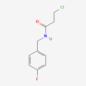 molecular formula C10H11ClFNO B1366322 3-chloro-N-(4-fluorobenzyl)propanamide CAS No. 544440-95-1