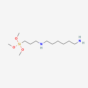 molecular formula C12H30N2O3Si B1366336 N-(6-Aminohexyl)aminopropyltrimethoxysilane CAS No. 51895-58-0