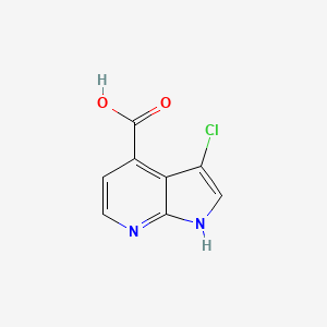 molecular formula C8H5ClN2O2 B13663364 3-Chloro-1H-pyrrolo[2,3-b]pyridine-4-carboxylic acid 